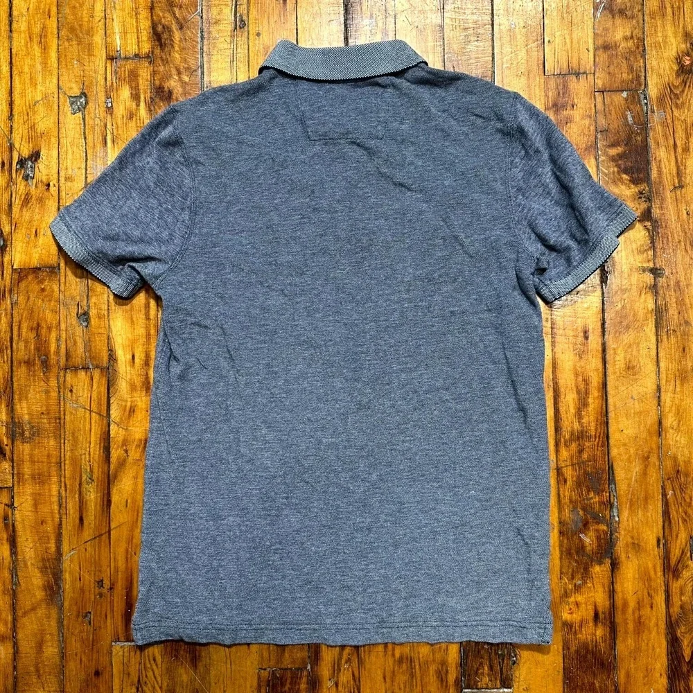 Banana Republic Polo Shirt Men's Medium Dark Gray Short Sleeve Golf Performance